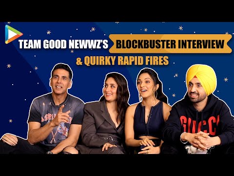 Team Good Newwz's Most Entertaining Interview | Crazy Quiz,Rapid Fire |Akshay,Kiara,Kareena,Diljeet