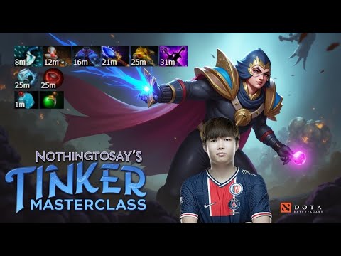 NothingToSay Tinker MASTERCLASS | 7 Kills, 1 Death, 12 Assists | Outplays Malr1ne in Dota 2 [7.38b]