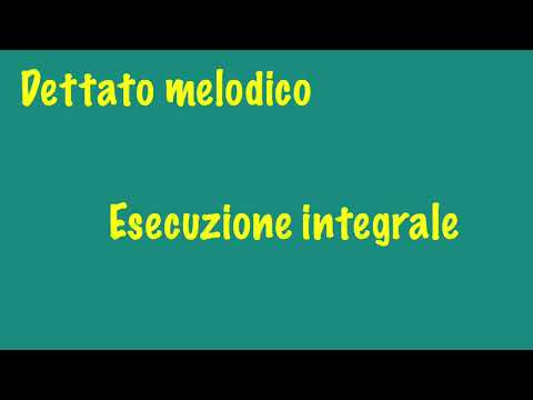 Dettato melodico - Livello principianti - n. 1