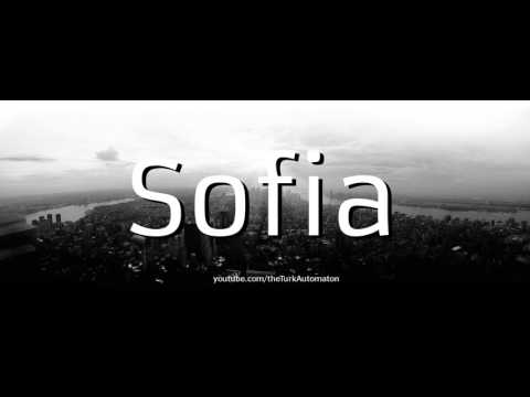How to Pronounce Sofia in German