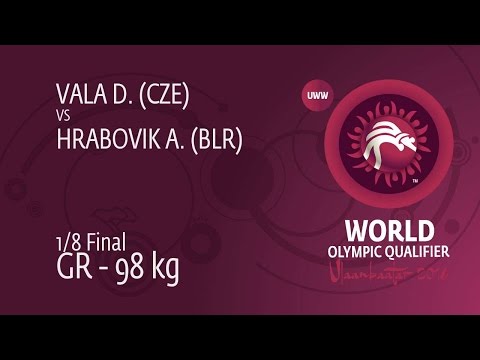 1/8 GR - 98 kg: A. HRABOVIK (BLR) df. D. VALA (CZE), 3-0