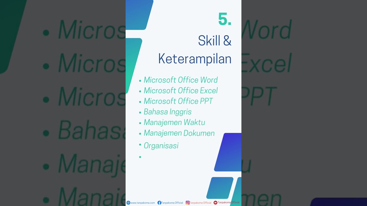 Contoh CV Admin Project Lulusan SMA/SMK/MA Fresh Graduate (Bahasa Indonesia)