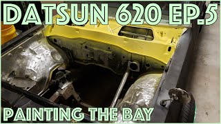 Datsun 620 Ep.5 - Fresh Paint in the engine bay! (plus a sneak peek)