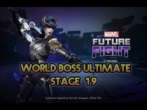 Tier 3 Ironman vs Proxima midnight [Stage 19] world boss ultimate | Marvel future fight | F2P(Vip 0)