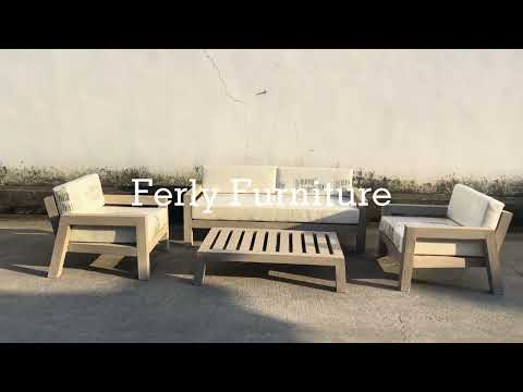 Courtyard Furniture Set Outdoor Garden Vine Weaving Teak Sofa Two seater Sofa F20T767