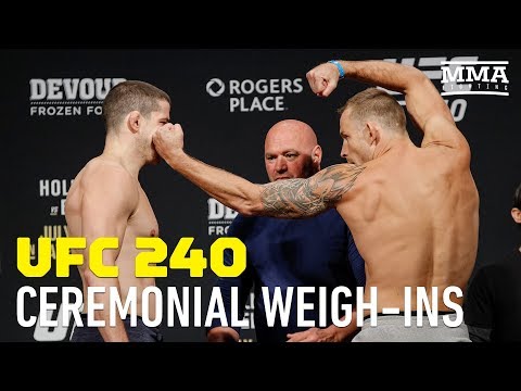 UFC 240 Ceremonial Weigh-In Highlights - MMA Fighting