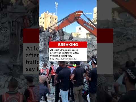 At least 20 people killed after war-damaged Gaza building collapses - local rescue teams. #BBCNews