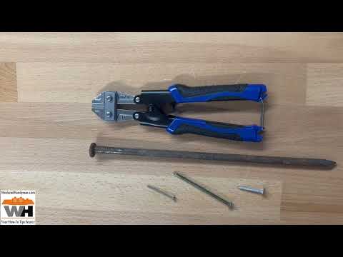 Cutting Demonstration With Nails with the WisePro 8 Inch Bolt Cutter #WeekendHandyman