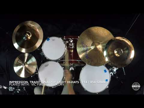Impression Cymbals, Traditional 13" LIGHT Hi Hats - 714g / 854g