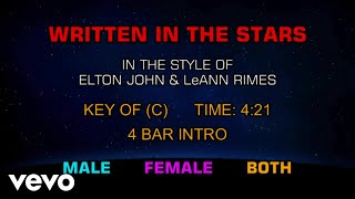 Elton John &amp; Leann Rimes - Written In The Stars (Karaoke)