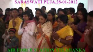 preview picture of video 'SARASWATI PUJA AT AIR FORCE STATION YELAHANKA ,KARNATAKA,INDIA ON( 28 -1 -2012)'