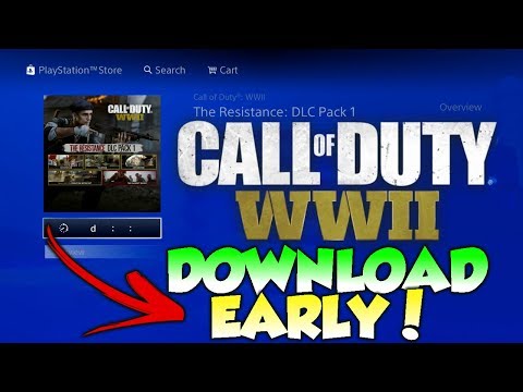 Call Of Duty WWII: How To Pre-Download DLC 1 "Resistance" EARLY!!! (COD WWII DLC 1) Video