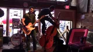 Guy Plays Rock Music Standing on Upright Double Bass Nashville, TN
