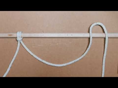 Makramee Grundlagen - Ankerknoten 2mal am Träger befestigen