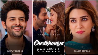 Chedkhaniyan 💞 song 💫 status | Arijit singh | Kartik A | Kriti Sanon | shehzada movie #short #status