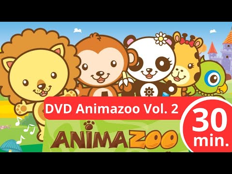 30 minutos de Musicas Educativas Animadas | Animazoo Kids  (Vol. 2 Completo) 🦁🐼🐵🦒🦜