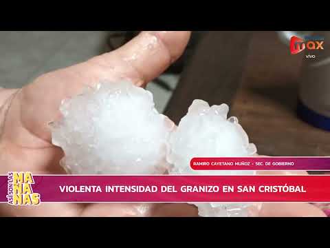 Fuerte tormenta y granizo en San Cristóbal