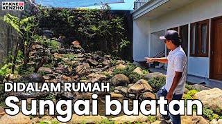 Membuat sungai buatan dibelakang rumah "Kragan jawa tengah"