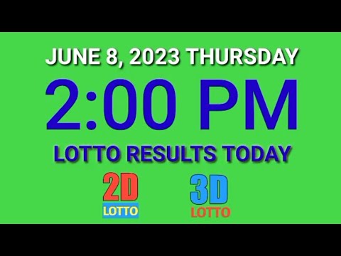 2pm Lotto Result Today PCSO June 8, 2023 Thursday ez2 swertres 2d 3d