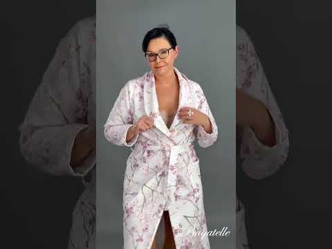 L L 2216 Fida nocna szlafrok długi różowy