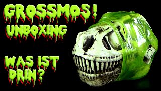 Grossmos ! T-Rex - Dino Schädel mit Schaum + Slime & 1 von 8 Dinosaurier !!! TOP !!! Unboxing