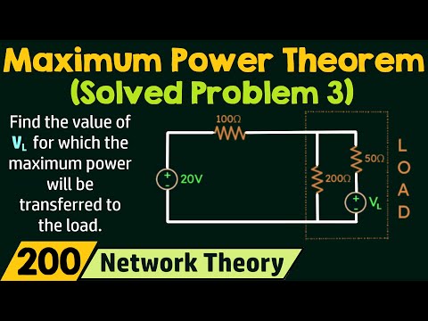 Maximum Power Transfer Theorem Solved Problem 3