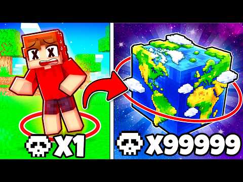 1 Death = Circle GROWS in Minecraft!