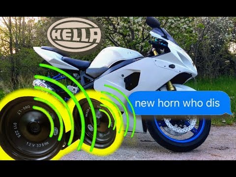 INSTALLING LOUDER HORNS ON MY MOTORCYCLE! Hella disc horns