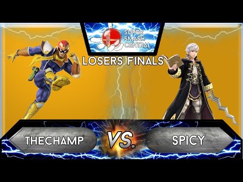 MiniSmash 3 - TheChamp (Sheik, Captain Falcon) Vs Spicy (Robin) - SSB4 Losers Finals