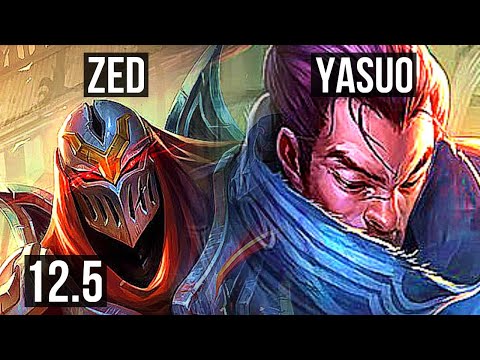 ZED vs YASUO (MID) (DEFEAT) | 2.6M mastery, 6 solo kills, Legendary, 23/5/7 | BR Grandmaster | 12.5