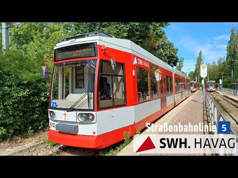 HAVAG Halle | Mitfahrt Tram 5: Bad Dürrenberg Markt - Halle-Kröllwitz | DWA MGT6D