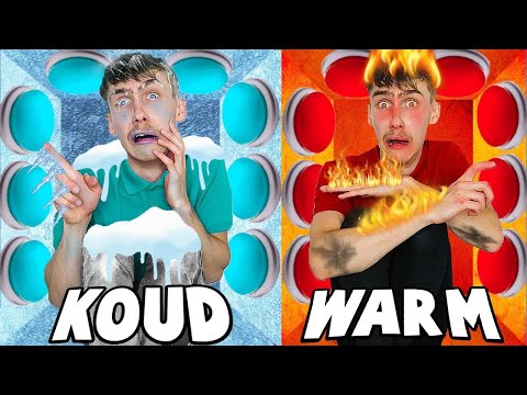 100 Koude Knoppen vs 100 Warme Knoppen (Challenge)