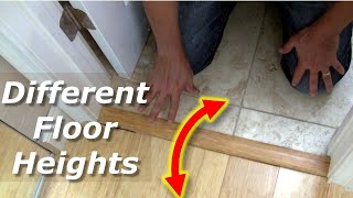 How Make A Transition Between Floor Heights From Tile And Wood