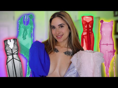 Transparent Valentine's Day Lingerie Try-On Review