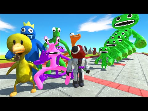 Rainbow Friends VS Diffezent Size Jumbo Josh - Animal Revolt Battle Simulator