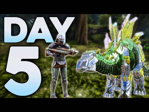 Taming an Insane HP Stego and Early Game Raiding! - ARK PvP