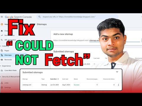 How to fix sitemap couldn't fetch in Google search console | Blogger Sitemap couldn’t fetch error