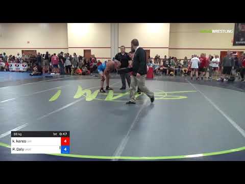 2018 Marine Corps US Open/Masters D Greco Roman 88 RR Rnd 3 - Kevin Kares (Las ) Vs. Patrick Daly