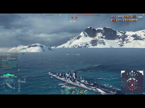 World of Warships Des Moines GG 3726 XP -ISLANDS OF ICE