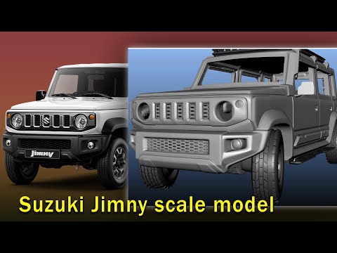 I built a Suzuki Jimny 3D model and prepared it for 3D printing