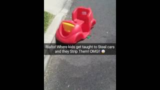 Rialto! Where Kids Are Taught to Steal Toy Cars & Strip Them! Funny Comedy HilariousChuloVergara