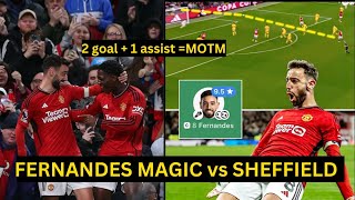 United FANS can't Stop PRAISING Bruno FERNANDES after His BRACE & assists vs Sheffield| Man utd news