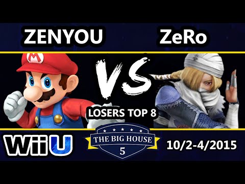 The Big House 5 - Zenyou (Mario) Vs. ZeRo (Sheik) - Losers Top 8 - Smash Wii U