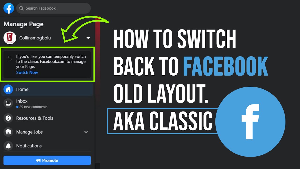 Easiest way to switch back to old Facebook Layout - Best working method without browser addons