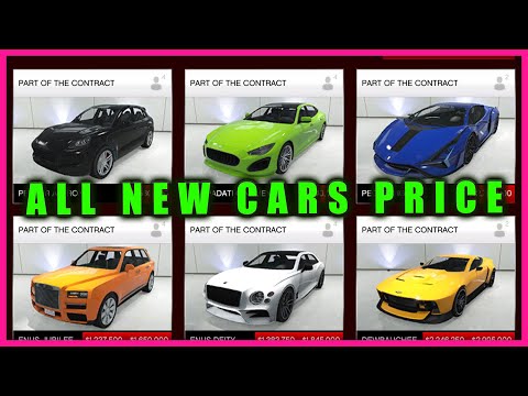 GTA 5 Online The CONTRACT Update | All NEW CARS Prices