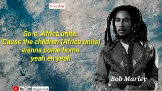 Download lagu Bob Marley - Africa Unite lyrics video mp3 Download lagu Bob Marley - Africa Unite lyrics video mp3