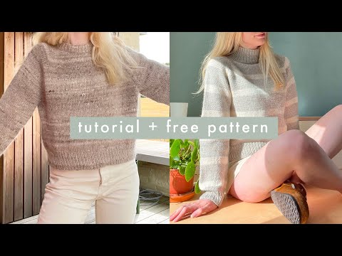 knit your first sweater! free pattern & detailed...