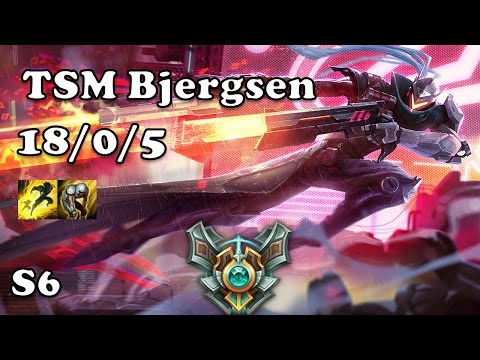 85: TSM Bjergsen (Lucian) Mid VS Corki S6 Master Ranked NA League of legends