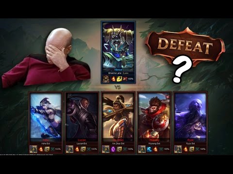 One Bronze 5 vs. Five Beginner Bots (1v5) -  League of Legends