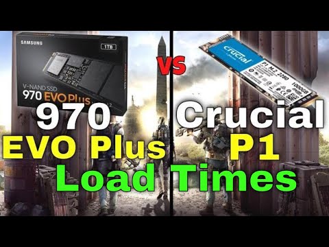 NVMe Samsung 970 Evo Plus vs Crucial P1 Gaming Load Times Comparison in 5 Games
